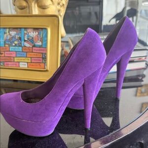 JustFab Bold Purple Stiletto Heels